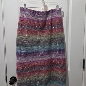 New York & Company Vibrant Sequin Midi Skirt
